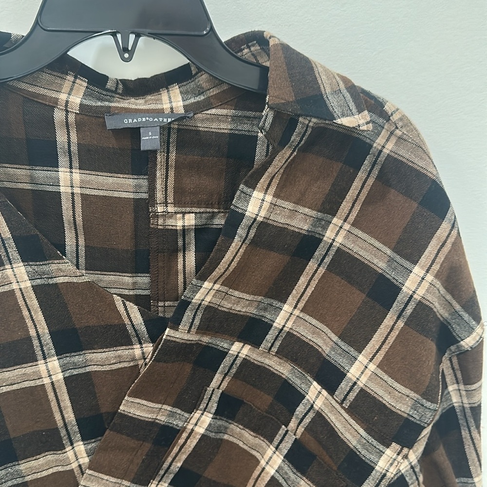Plaid Button Down Shirt for Women - Picture 3 of 5